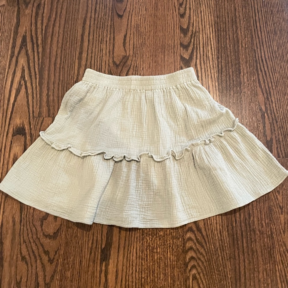 Sage green mini skirt